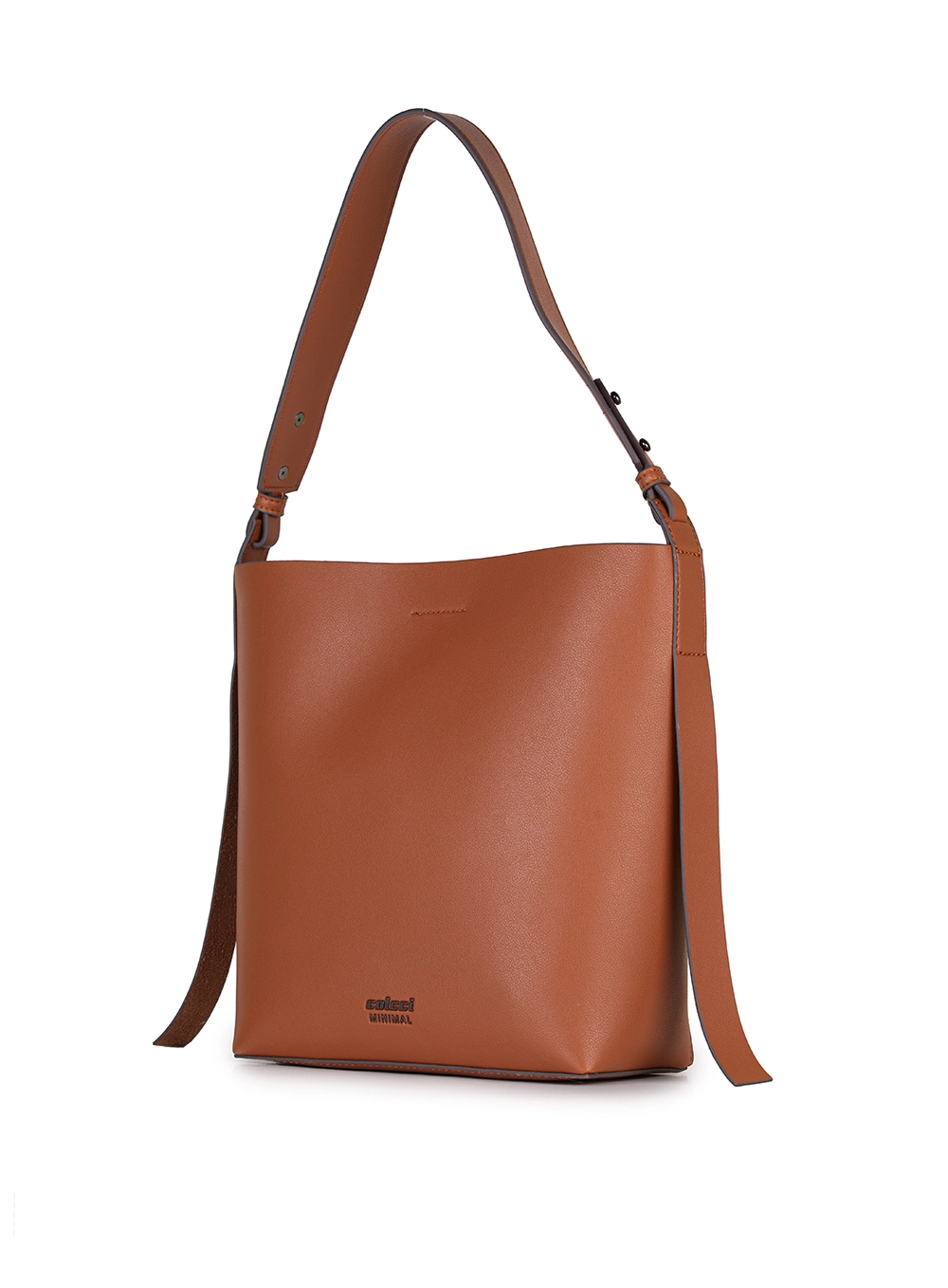Bolsa Feminina Bucket Minimal Caramelo