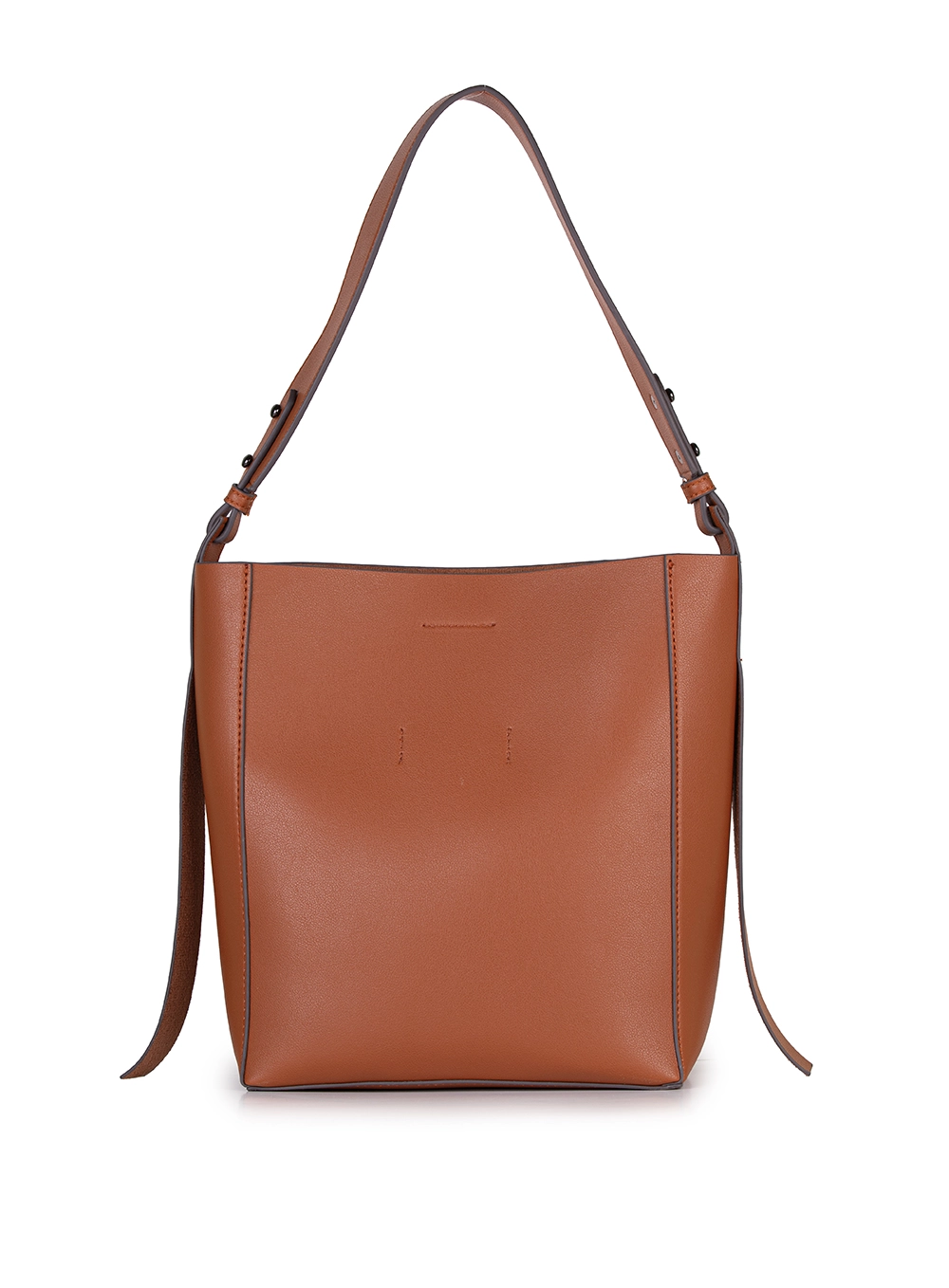 Bolsa Feminina Bucket Minimal Caramelo