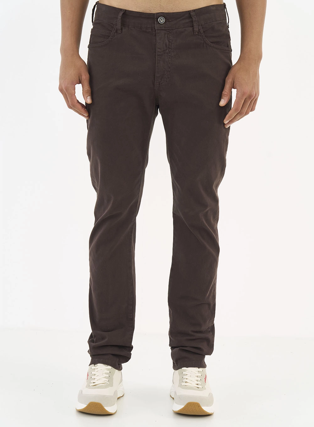 Calça Sarja Masculina Skinny Marrom