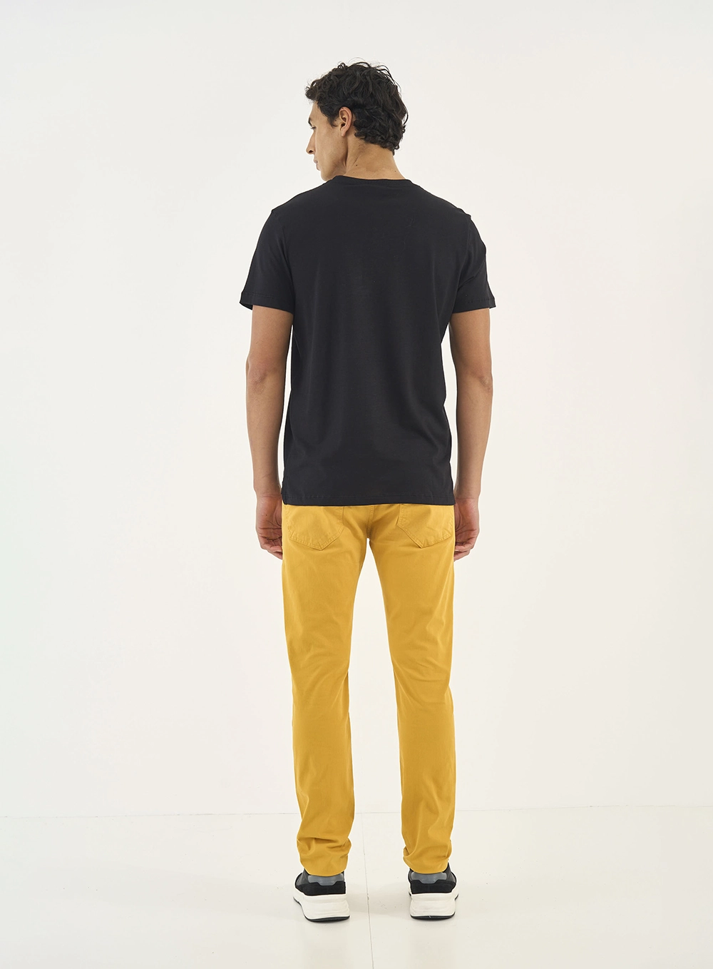 Calça Sarja Masculina Skinny Amarelo