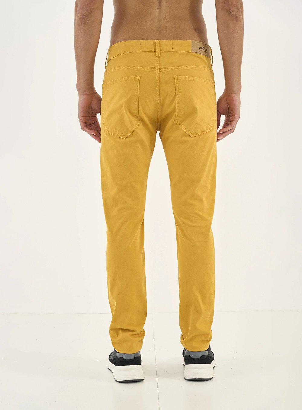 Calça Sarja Masculina Skinny Amarelo
