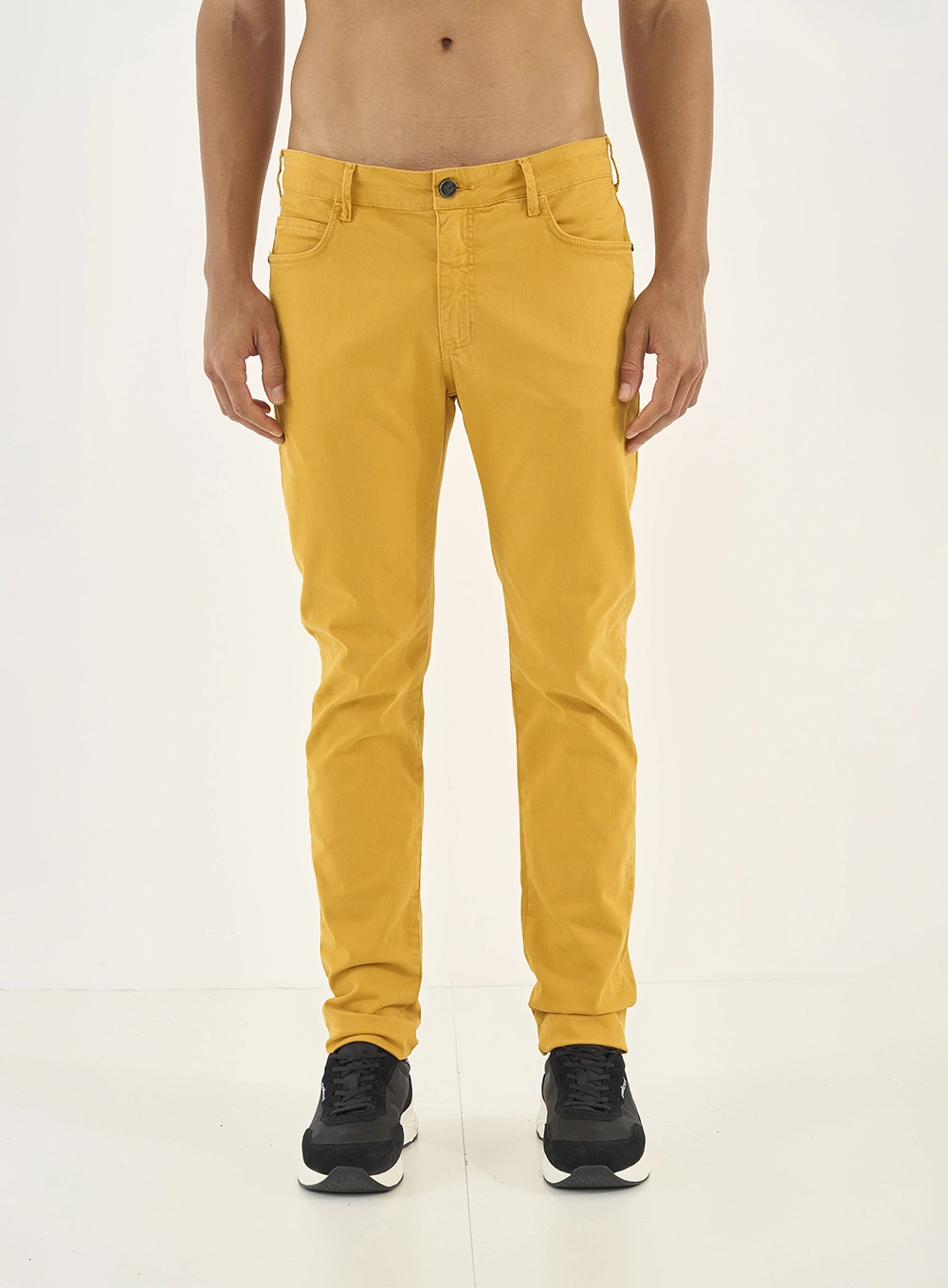 Calça Sarja Masculina Skinny Amarelo