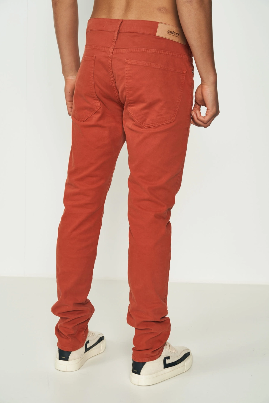 Calça Sarja Masculina Skinny Laranja Spicy Heinz