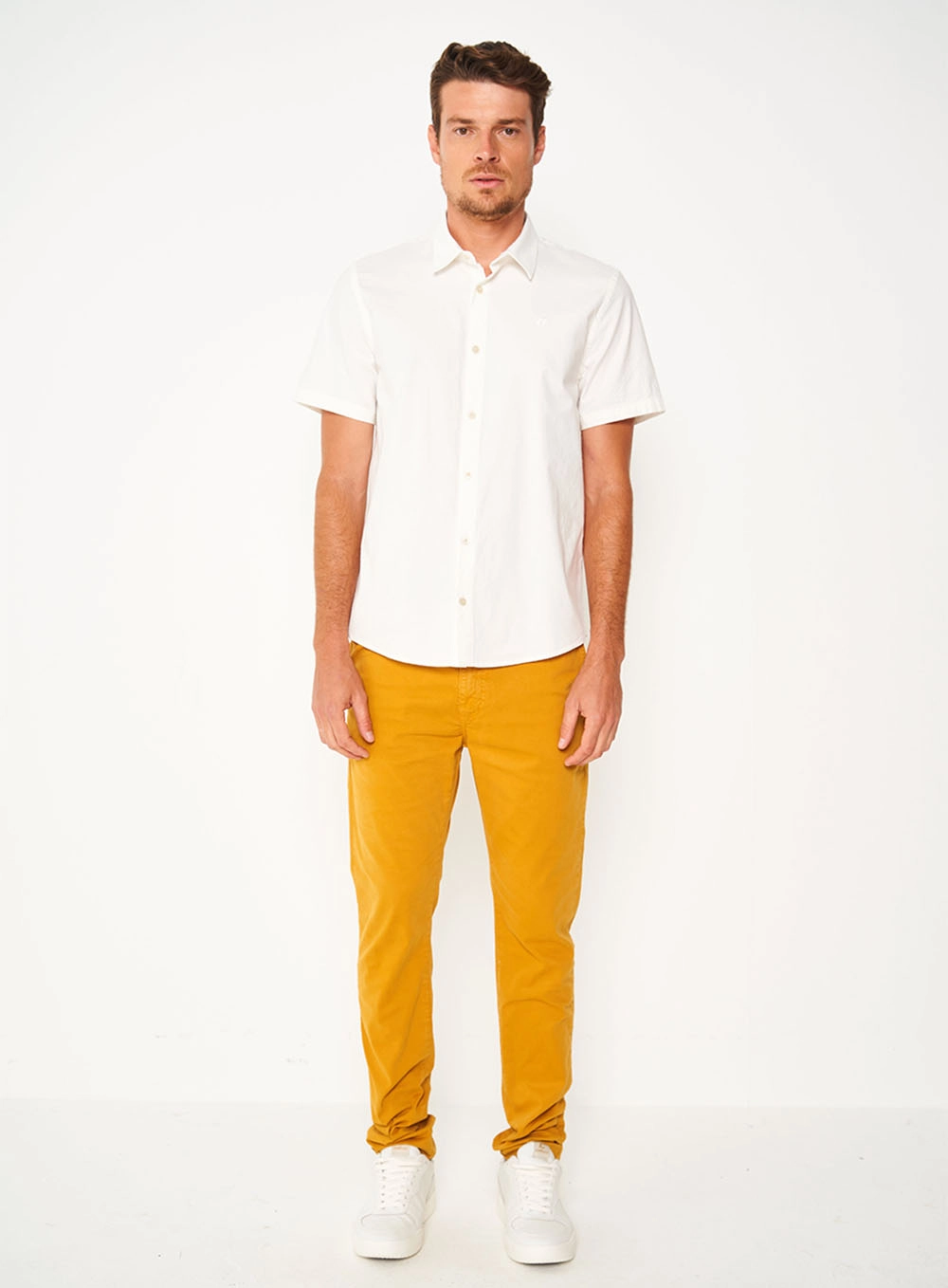 Calça Sarja Skinny Masculina Felipe Amarelo