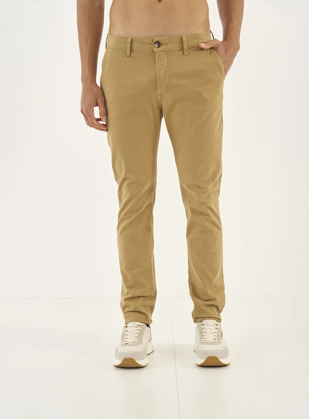 Calça Sarja Skinny Masculina Felipe Bege