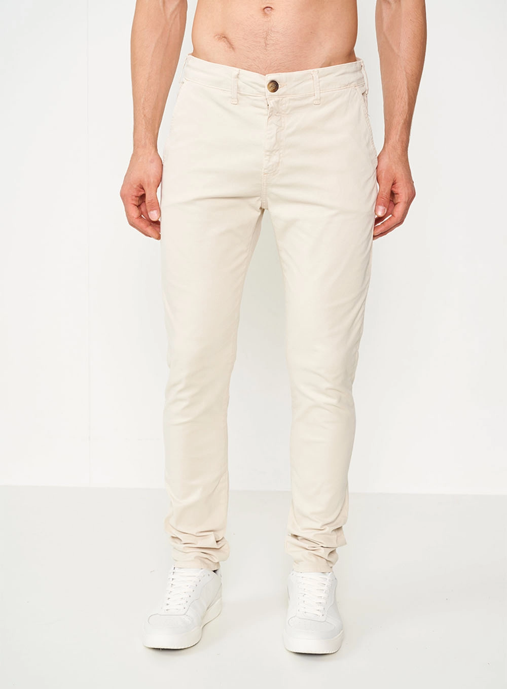 Calça Sarja Skinny Masculina Felipe Bege
