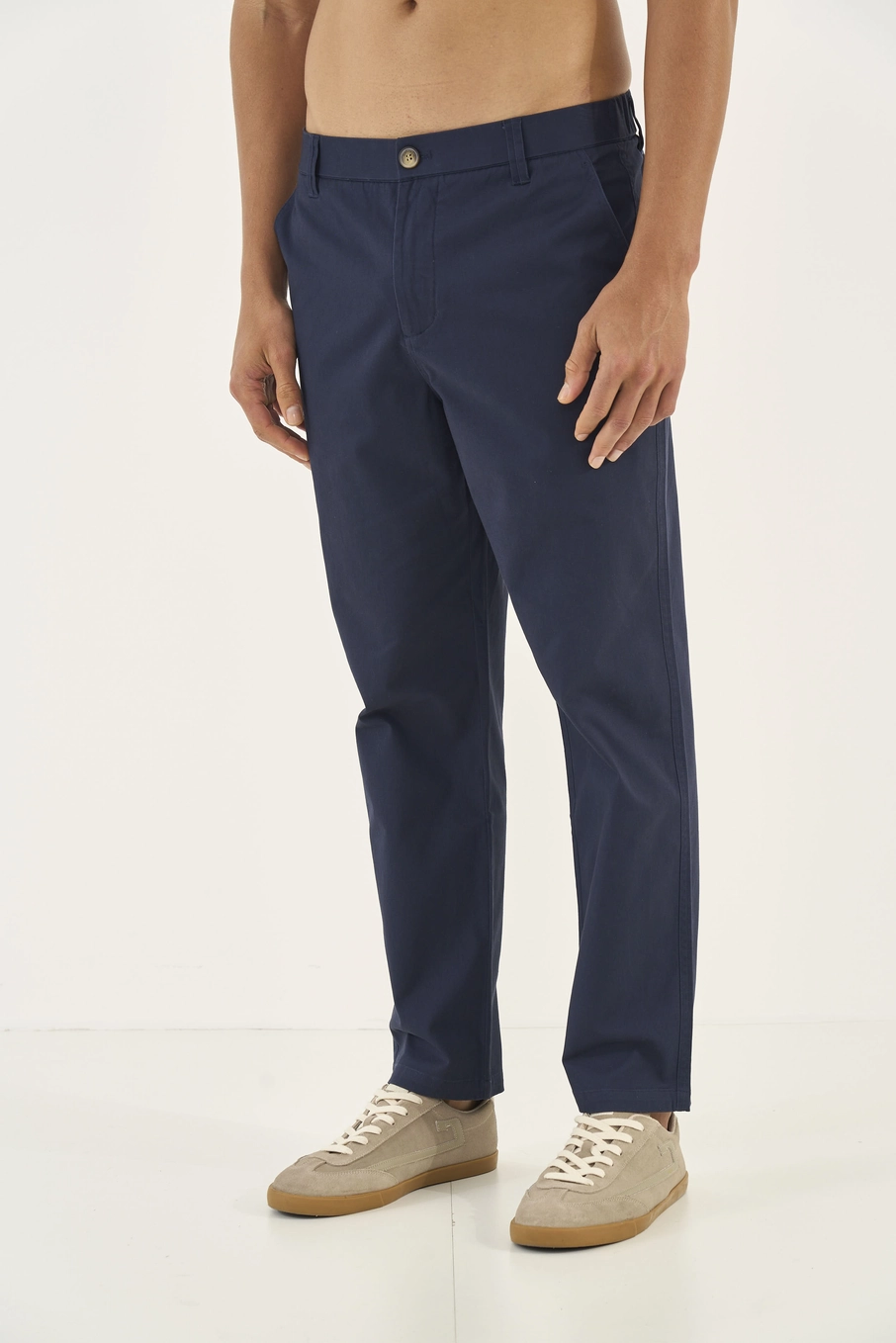 Calça Chino Jogger Sarja Azul