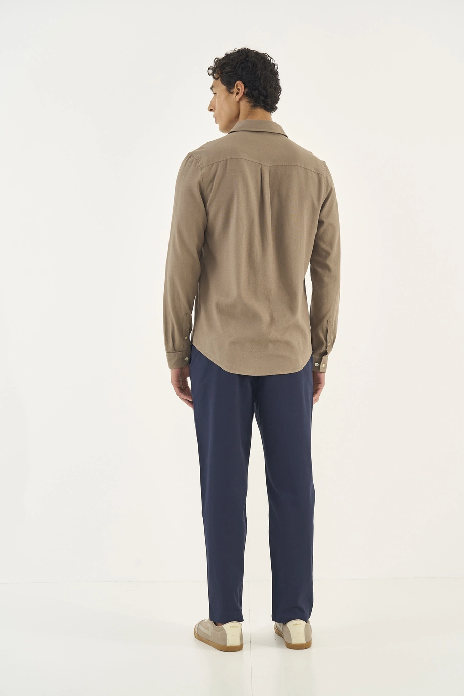 Calça Chino Jogger Sarja Azul