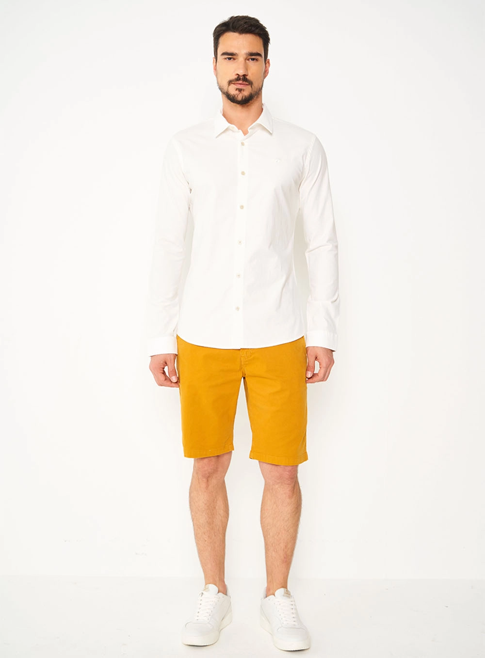Bermuda Sarja Chino Amarelo