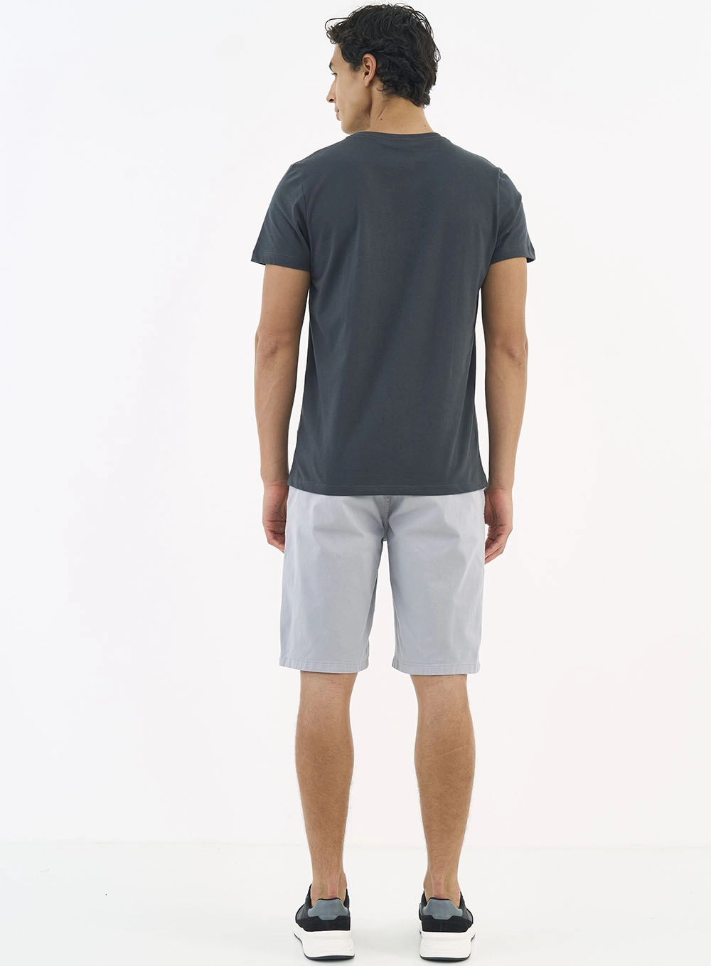 Bermuda Sarja Chino Cinza Pewter