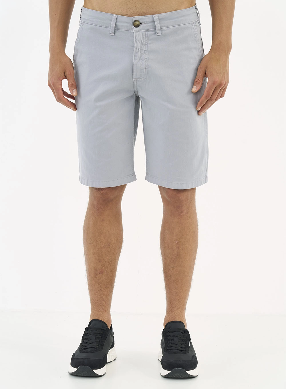 Bermuda Sarja Chino Cinza Pewter