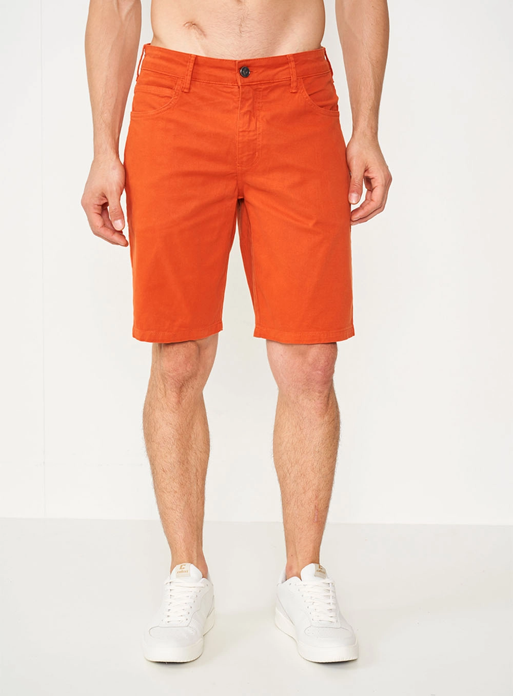 Bermuda Sarja Davi Slim Laranja