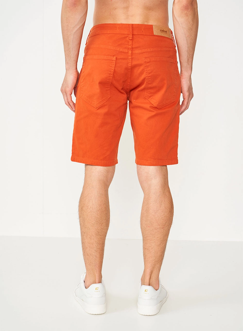 Bermuda Sarja Davi Slim Laranja