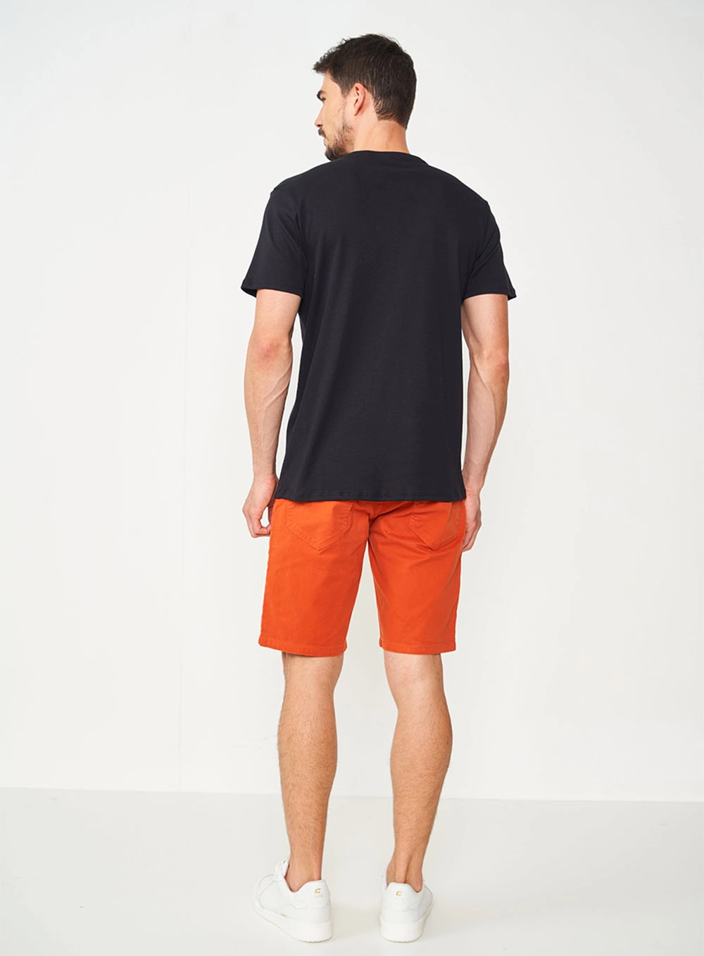 Bermuda Sarja Davi Slim Laranja