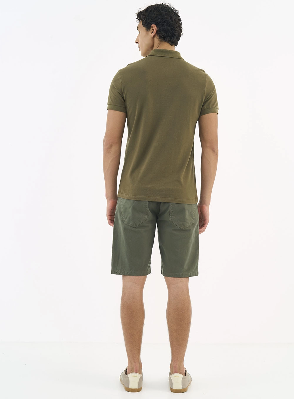 Bermuda Sarja Davi Slim Verde Demetri