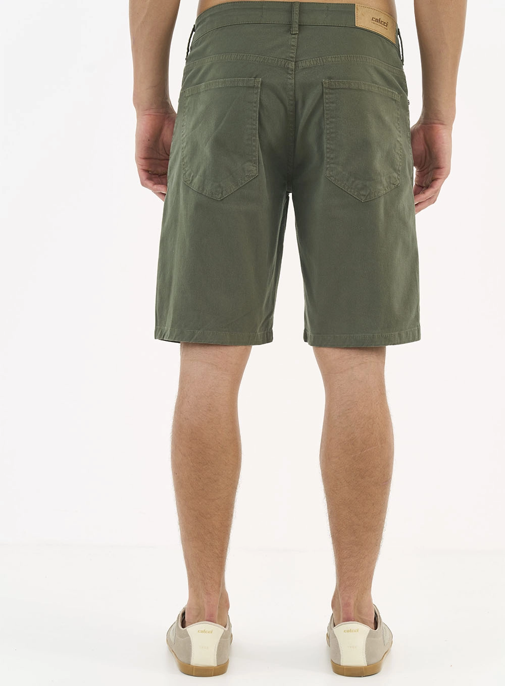 Bermuda Sarja Davi Slim Verde Demetri