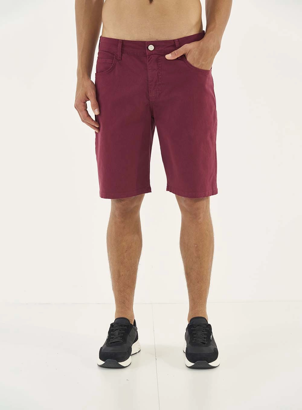 Bermuda Sarja Davi Slim Vermelho