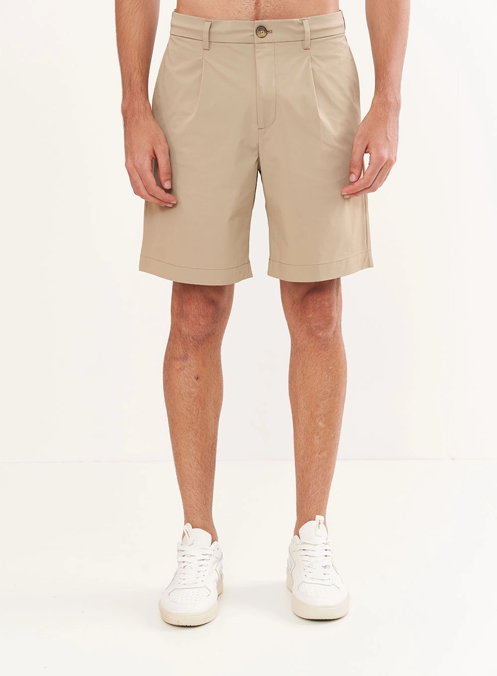 Bermuda Alfaiataria Flex Bege