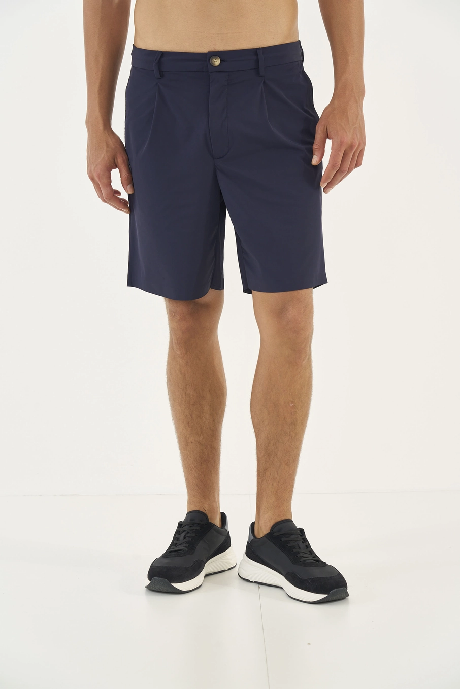 Bermuda Alfaiataria Flex Azul Darkness
