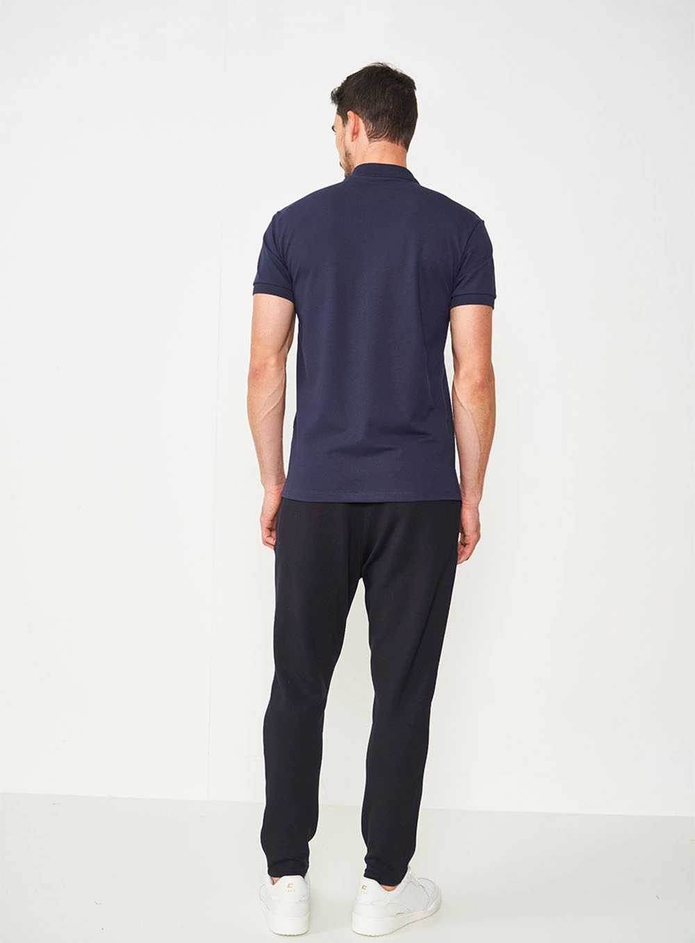Camisa Polo Masculina Essential Flex Algodão Pima Azul Darkness