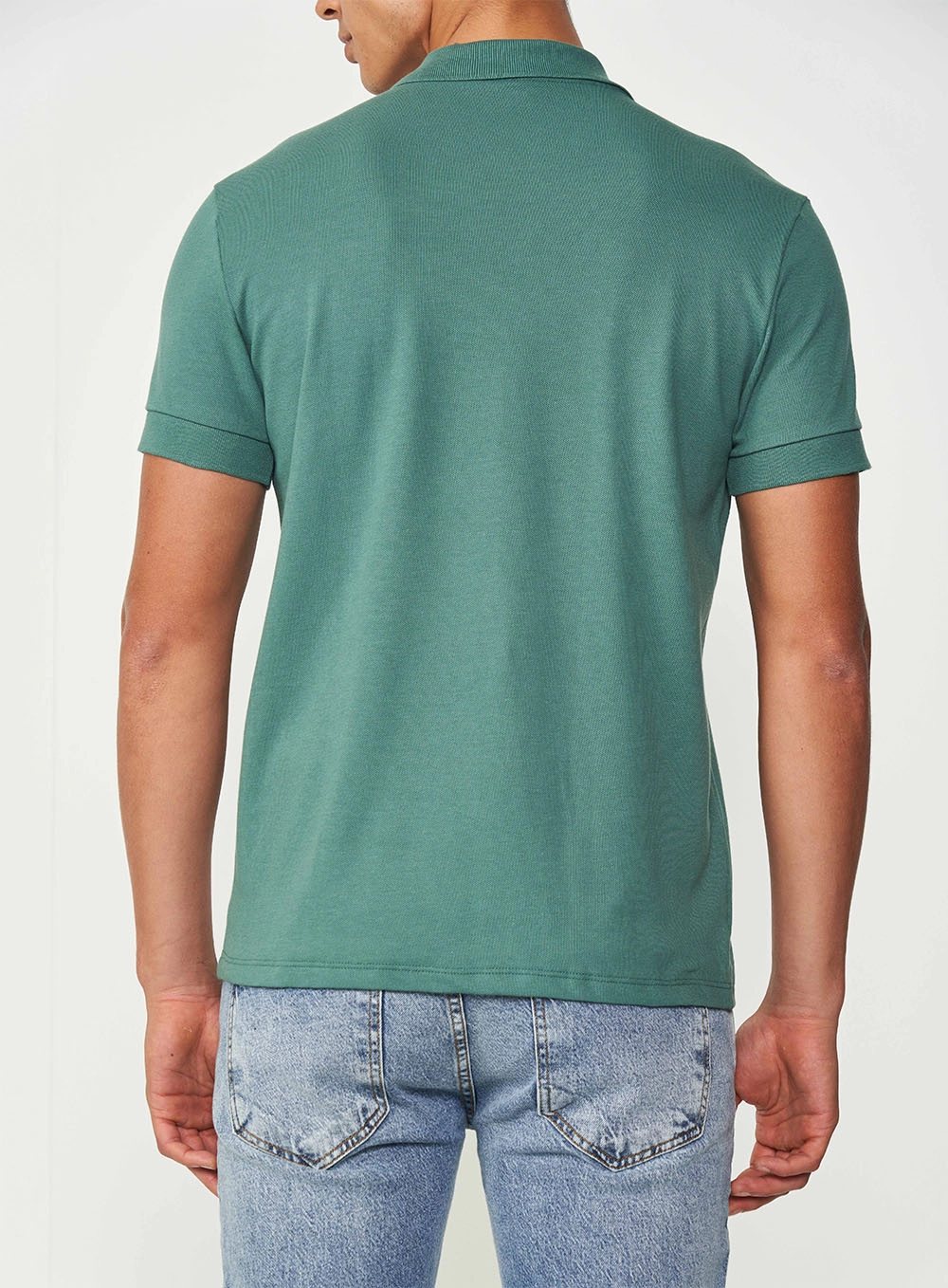Camisa Polo Masculina Essential Flex Algodão Pima Verde