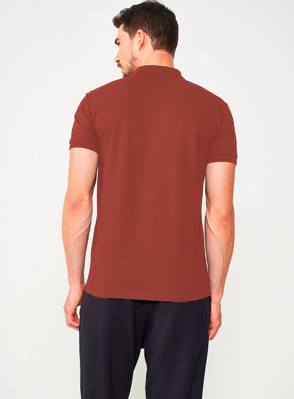 Camisa Polo Masculina Essential Flex Algodão Pima Laranja