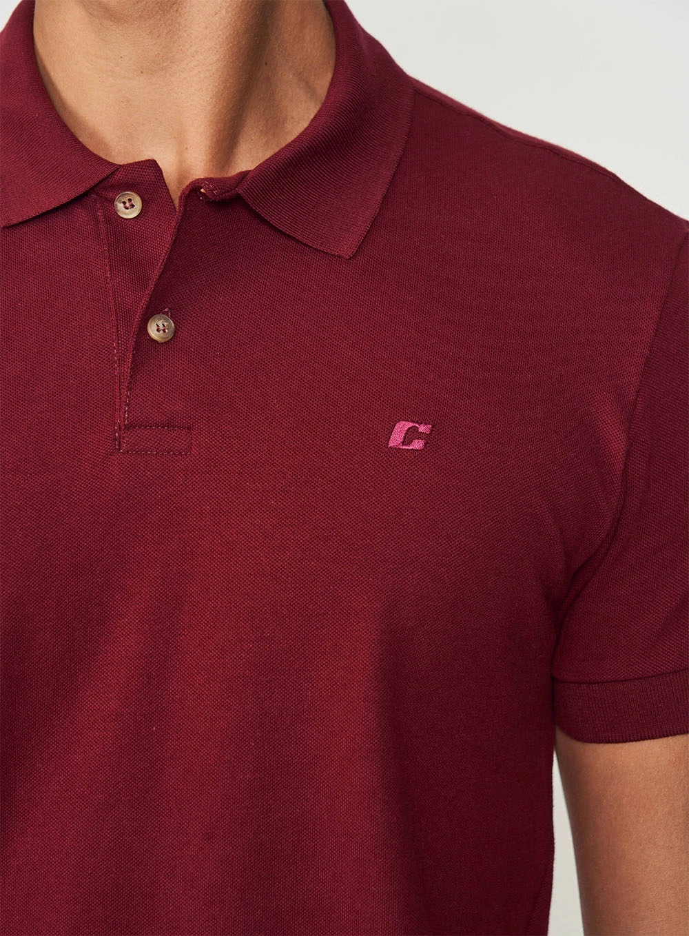 Camisa Polo Masculina Essential Flex Algodão Pima Vermelho