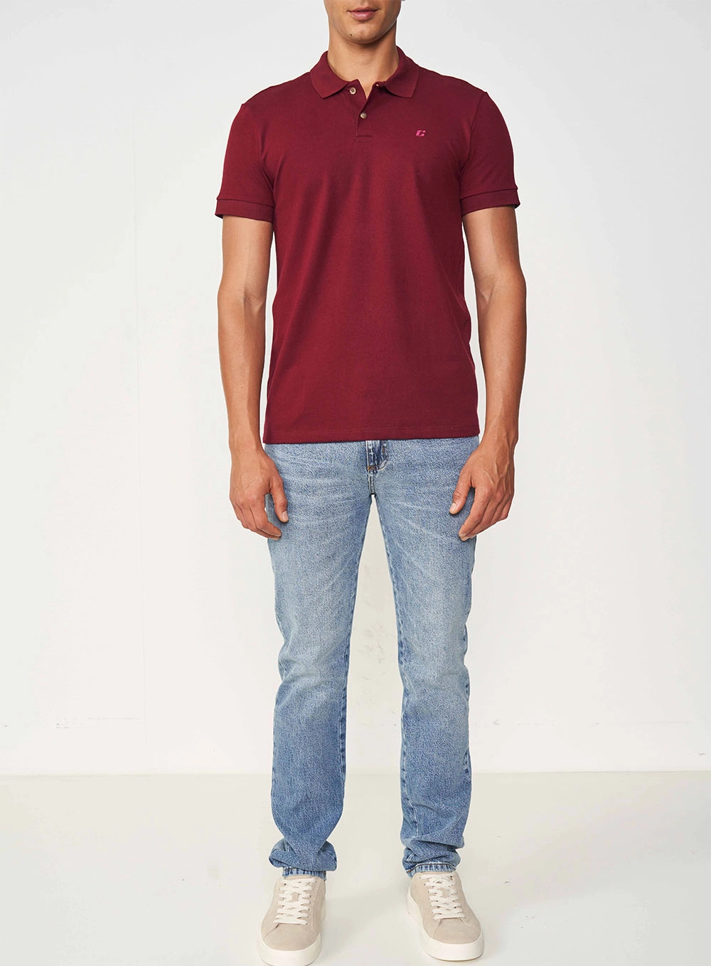 Camisa Polo Masculina Essential Flex Algodão Pima Vermelho