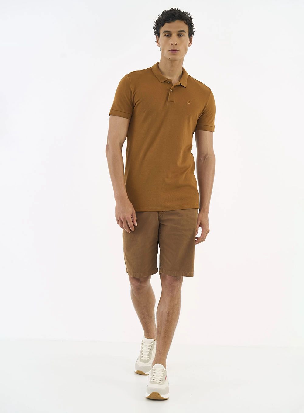 Camisa Polo Masculina Essential Flex Algodão Pima Marrom