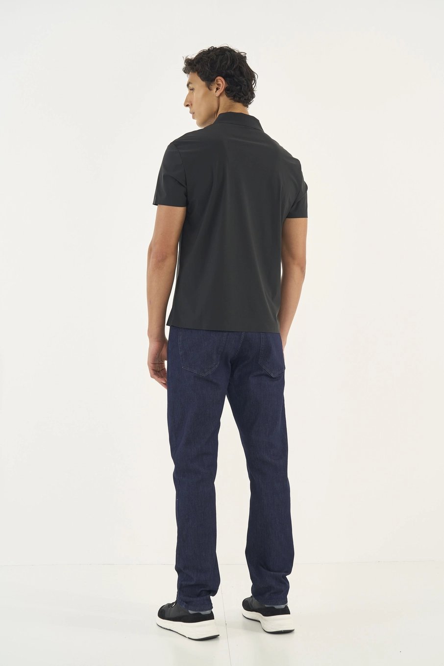 Camisa Polo Flex Gola Zíper Preto