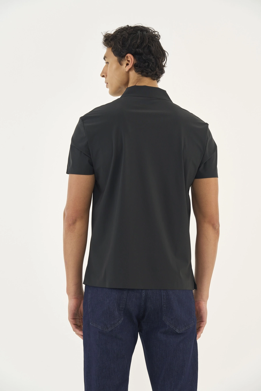 Camisa Polo Flex Gola Zíper Preto