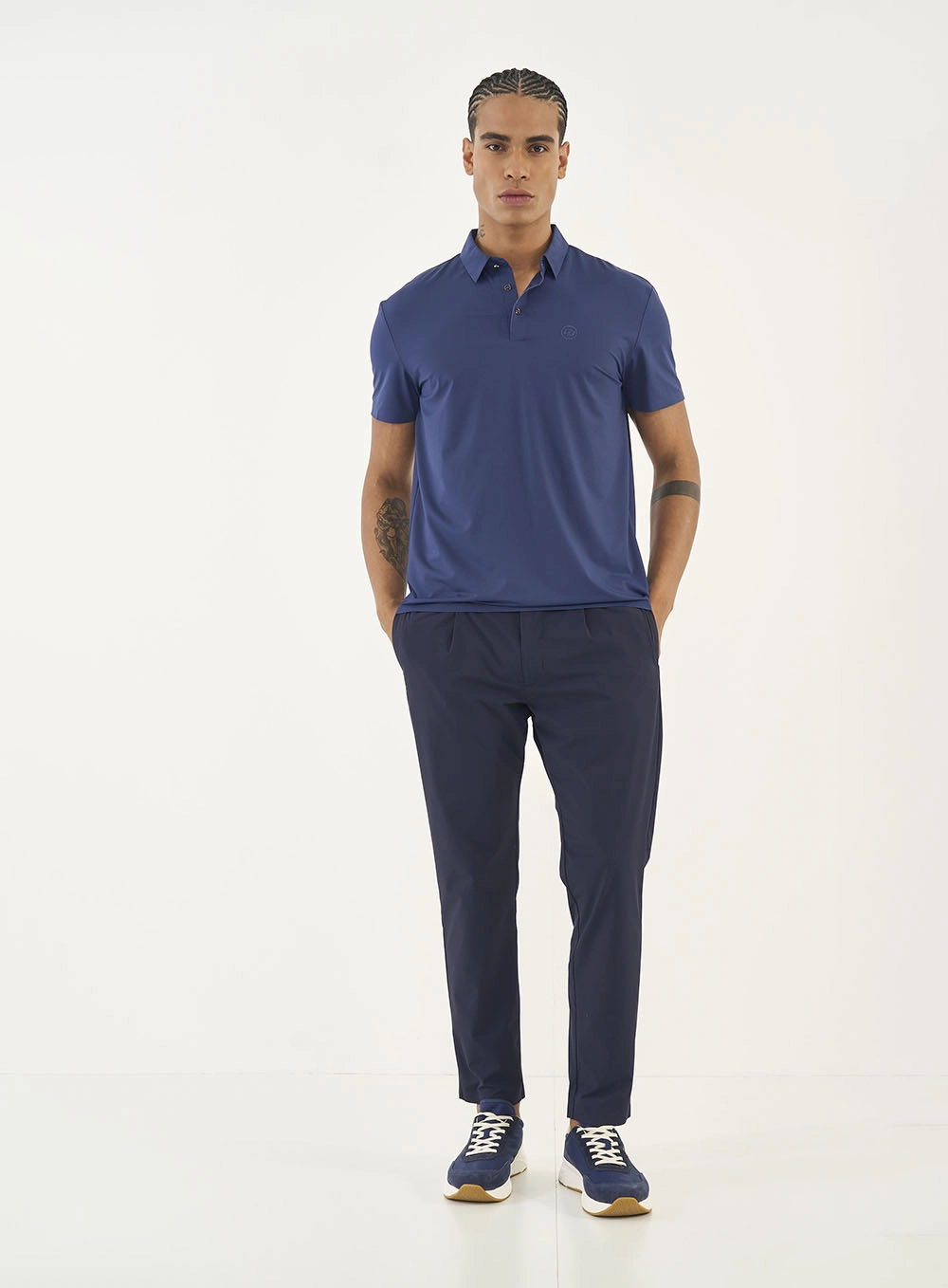 Camisa Polo Flex Poliamida Azul