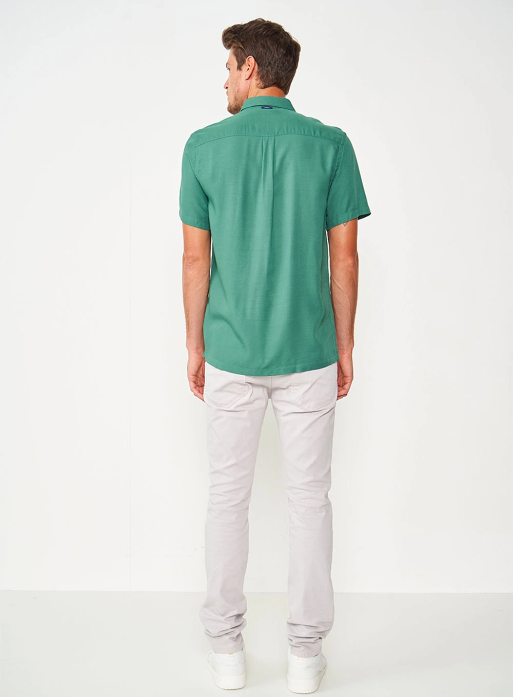 Camisa Relax Manga Curta Verde