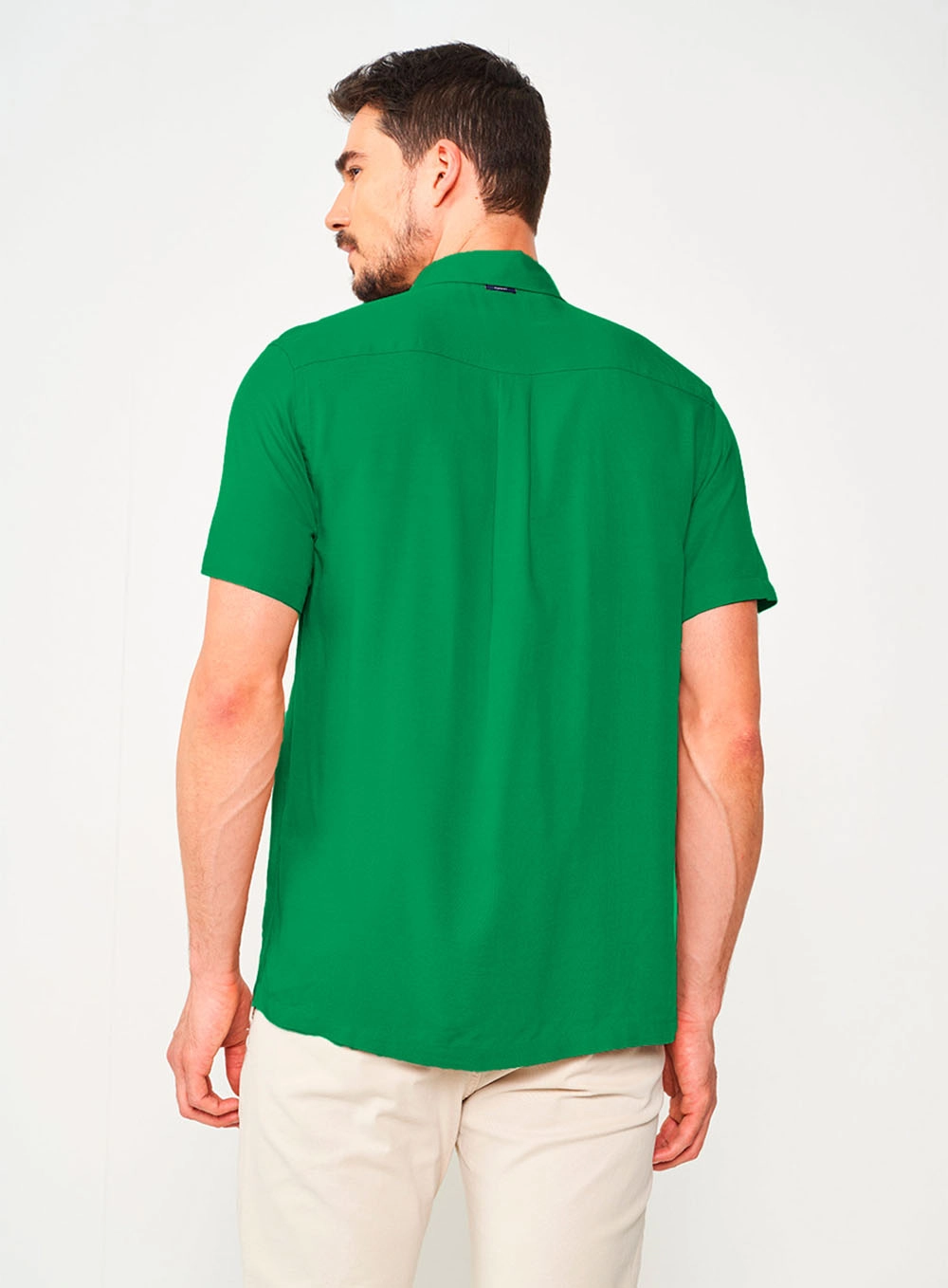 Camisa Relax Manga Curta Verde Dille