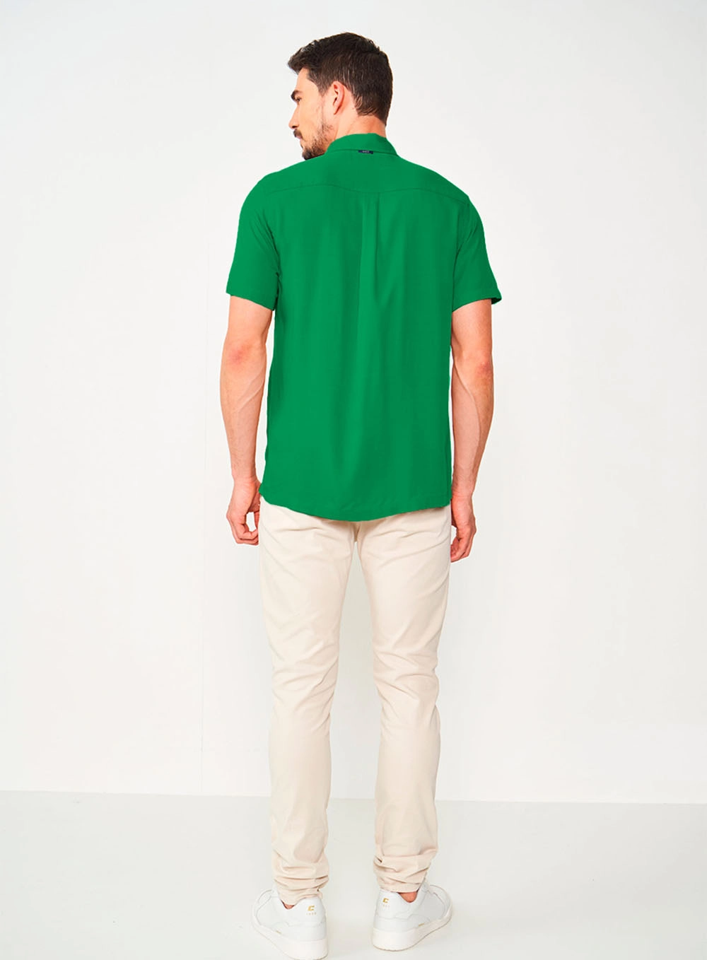 Camisa Relax Manga Curta Verde Dille