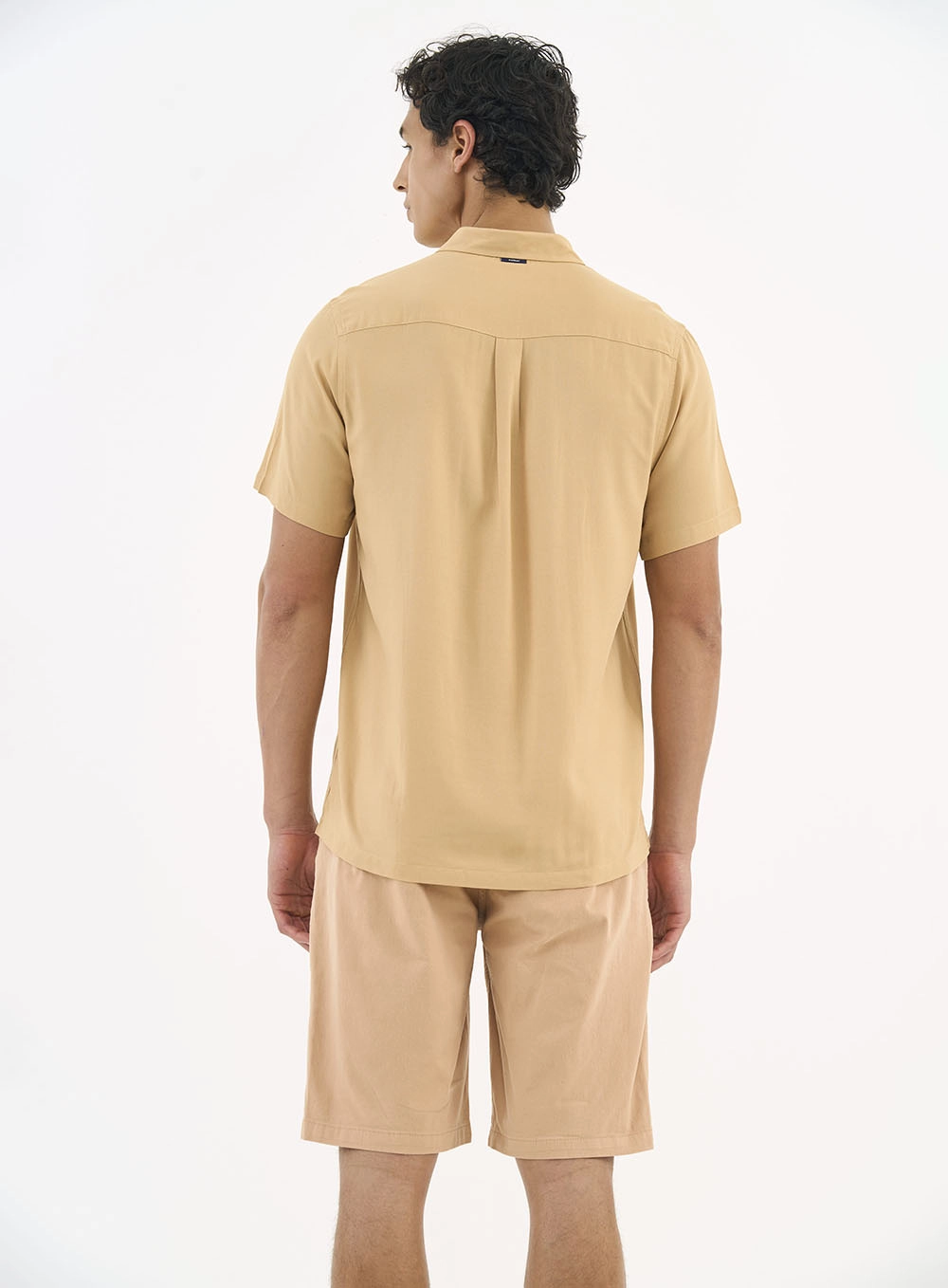 Camisa Relax Manga Curta Bege Bear