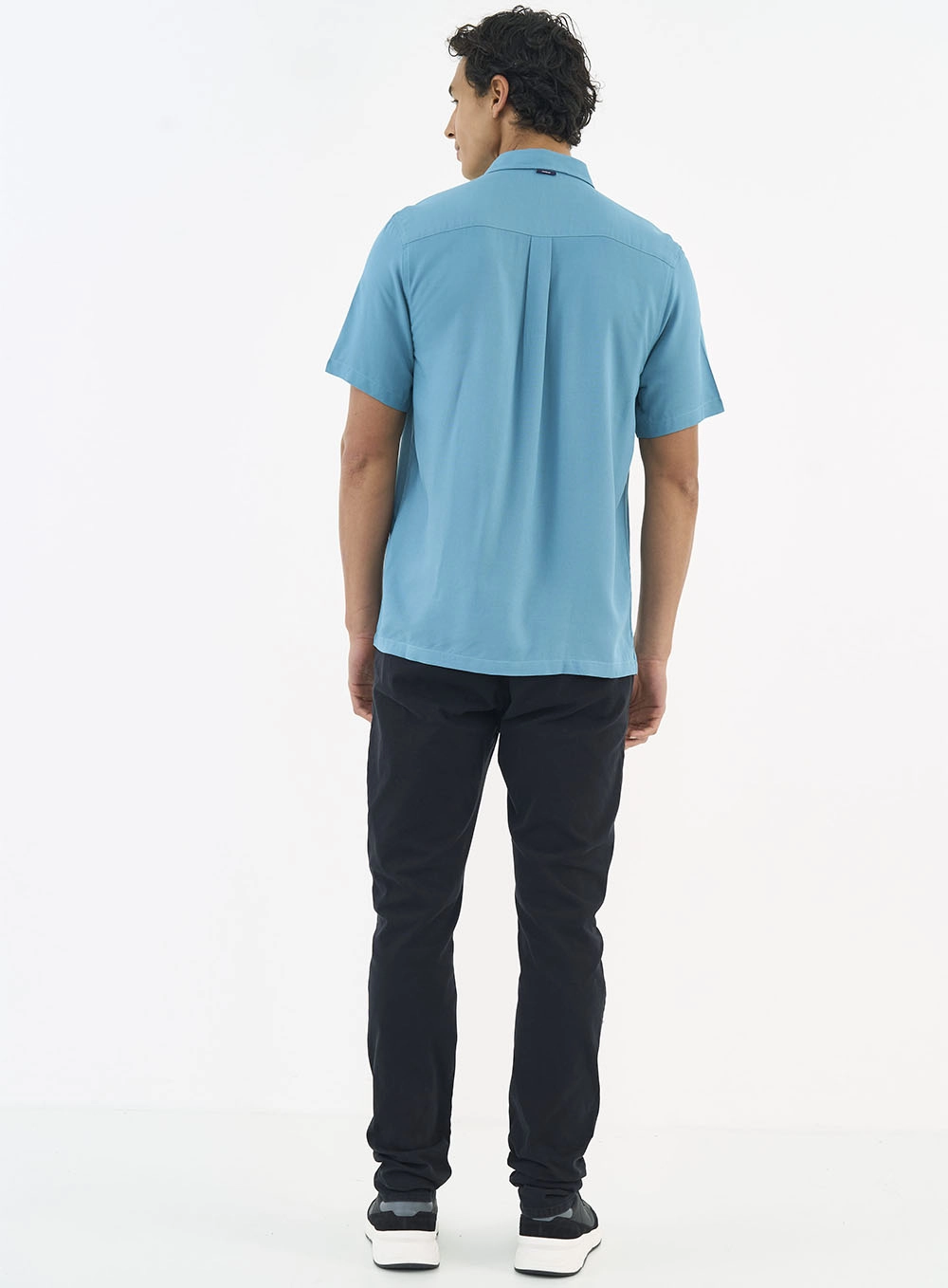 Camisa Relax Manga Curta Azul Empire Blue