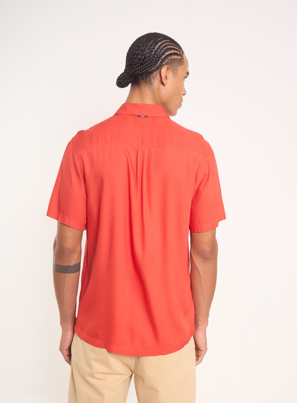 Camisa Relax Manga Curta Vermelho