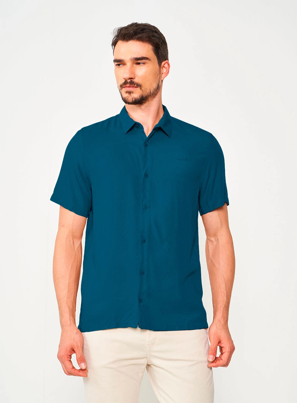 Camisa Relax Manga Curta Azul Dopamine