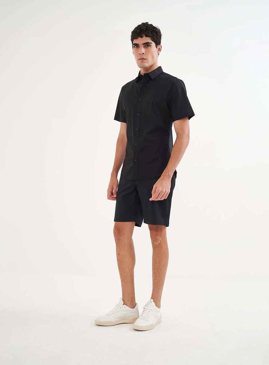 Camisa Manga Curta Essential Slim Algodão