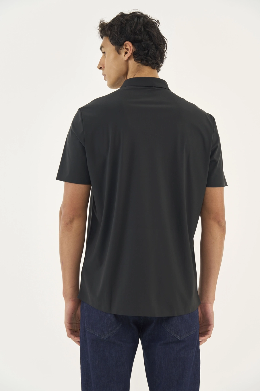 Camisa Manga Curta Flex Poliamida Preto