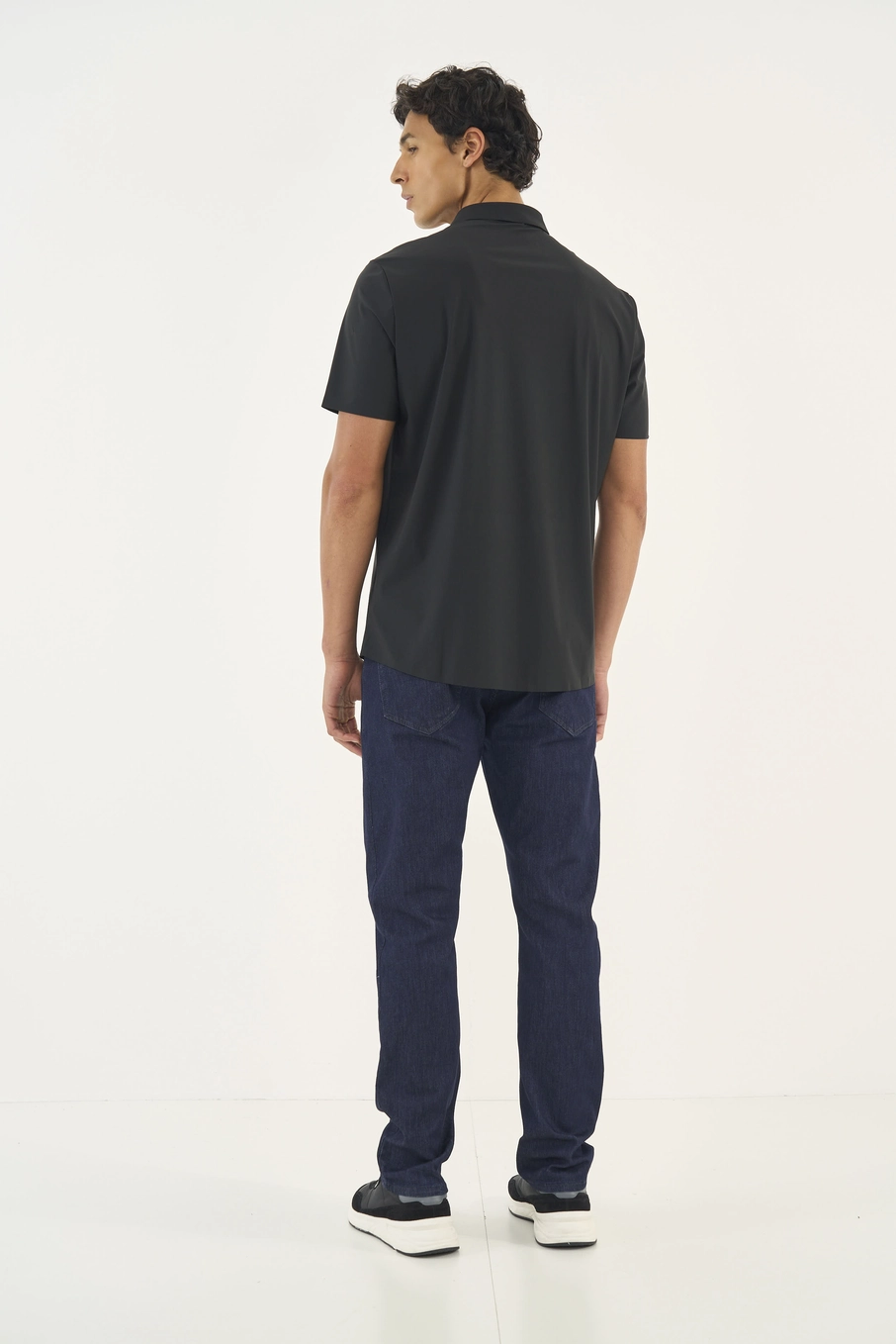 Camisa Manga Curta Flex Poliamida Preto