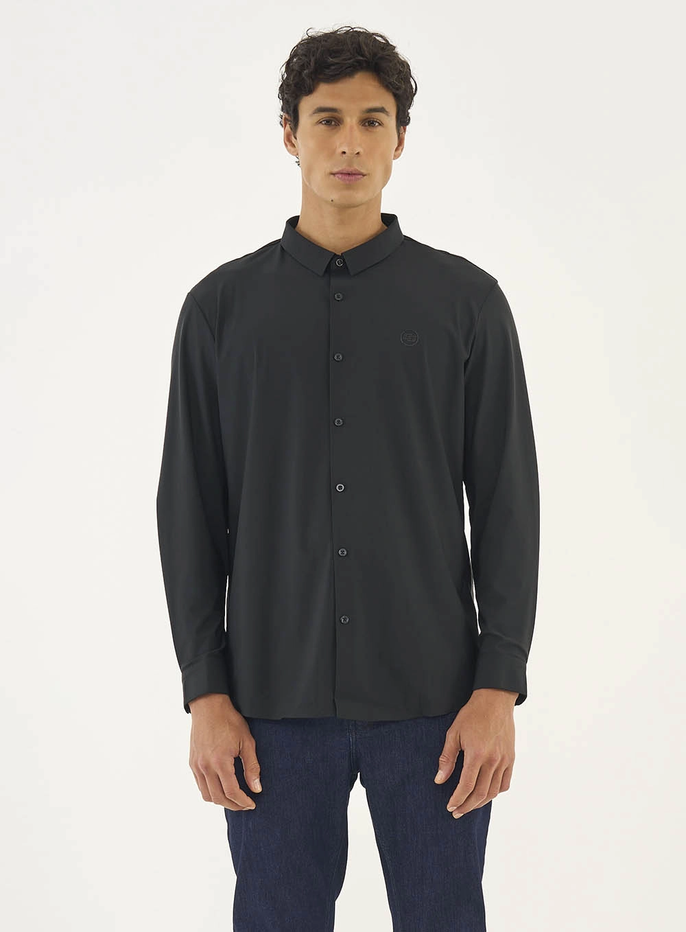 Camisa Manga Longa Flex Poliamida Preto