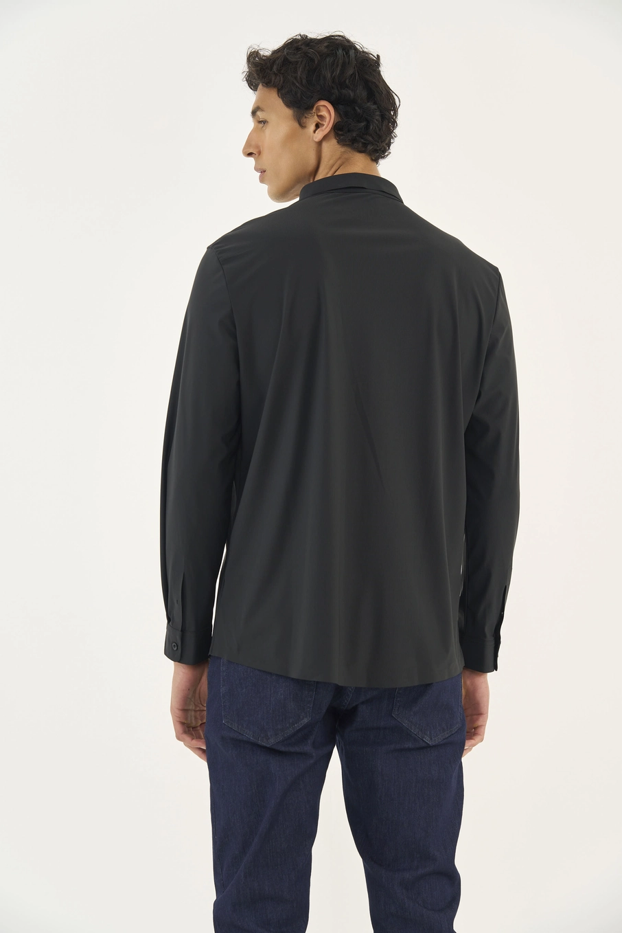 Camisa Manga Longa Flex Poliamida Preto