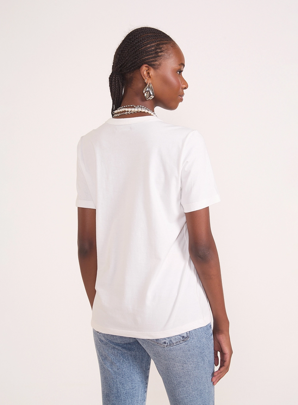 Camiseta Feminina Essential Algodão Off Shell