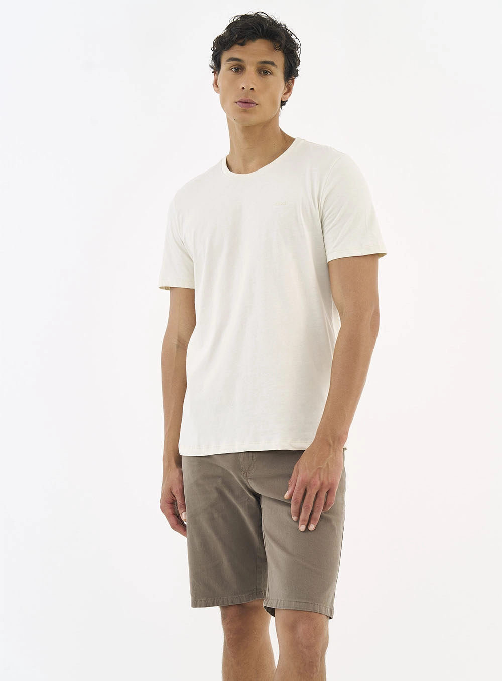 Camiseta Masculina Essential Bege Italian