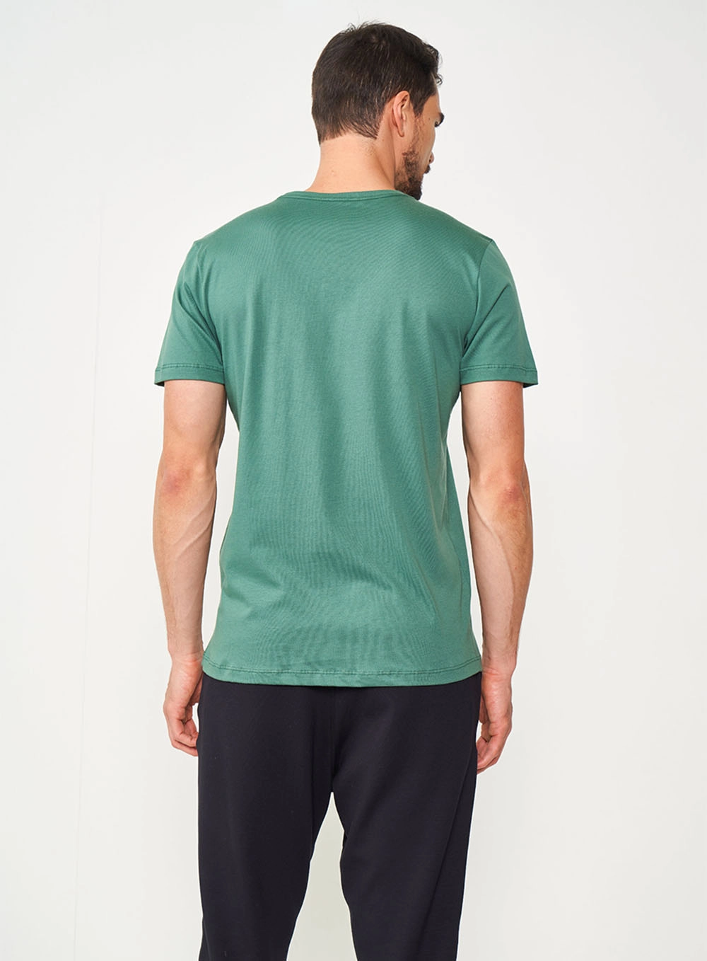 Camiseta Masculina Essential Algodão - Pima Verde