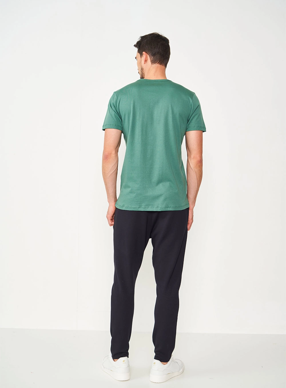 Camiseta Masculina Essential Algodão - Pima Verde