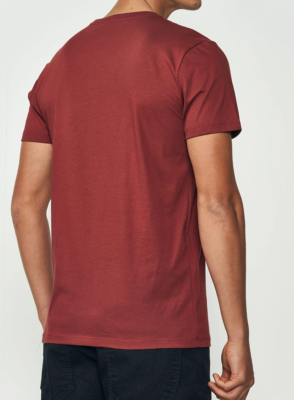 Camiseta Masculina Essential Algodão - Pima Bordô Sweet Berry