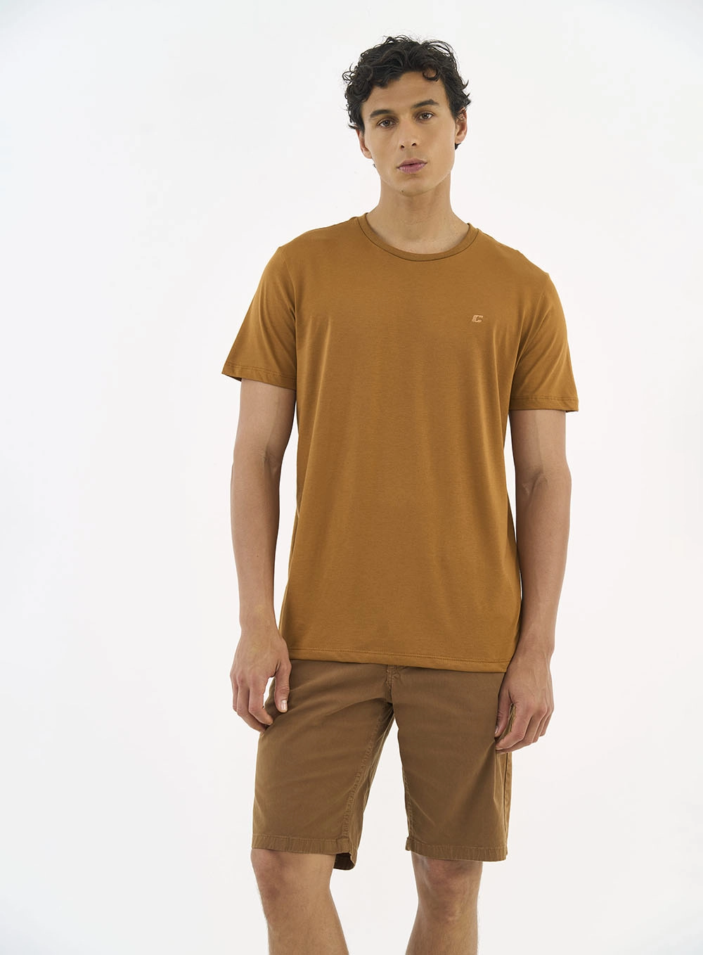Camiseta Masculina Essential Algodão - Pima Marrom